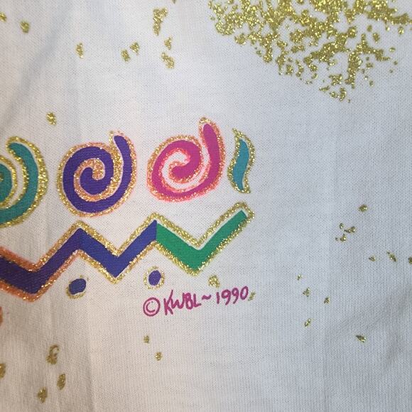 K.W.B.L. Los Angeles Vintage Hand Painted Western Horses Neon Top NWT 90's 1990 - Picture 8 of 12